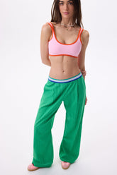 SoHo LOUNGE STRIPED PANTS - ISLAND GREEN